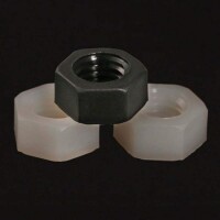 M14 White Hexagonal Nylon Nut - 4