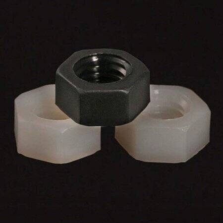 M14 White Hexagonal Nylon Nut - 4