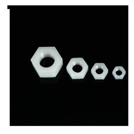 M18 White Hexagonal Nylon Nut - 4