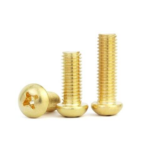 M2 12mm Brass Cross Pan Head Screw - 1