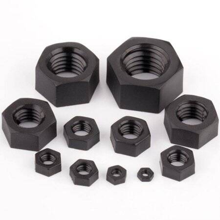 M2-5 Black Hexagonal Nylon Nut - 1