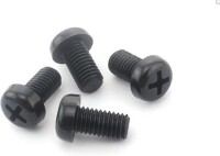 M2-5x10 Black Plastic Nylon Pan Head Phillips Screw - 1