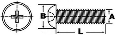 M2-5x10 Black Plastic Nylon Pan Head Phillips Screw - 2