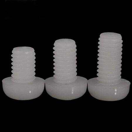 M2-5x10 White Plastic Nylon Pan Head Phillips Screw - 1