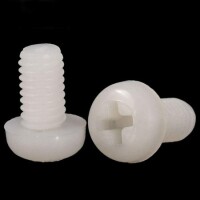 M2-5x10 White Plastic Nylon Pan Head Phillips Screw - 2