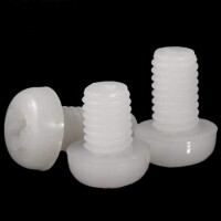 M2-5x10 White Plastic Nylon Pan Head Phillips Screw - 3