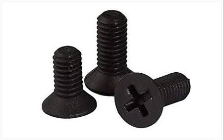 M2-5x12 Black Plastic Nylon Pan Head Phillips Screw - 1