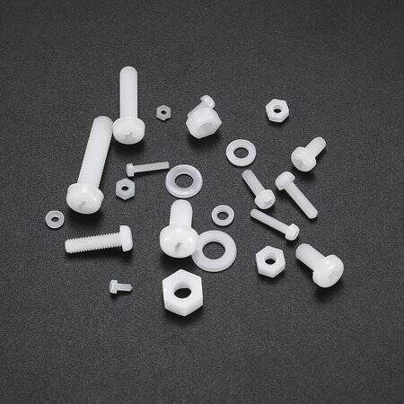 M2-5x12 White Plastic Nylon Pan Head Phillips Screw - 3