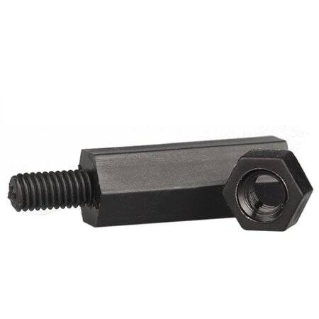 M2-5x12+6mm Black Hexagonal Nylon Column Single Head - 3