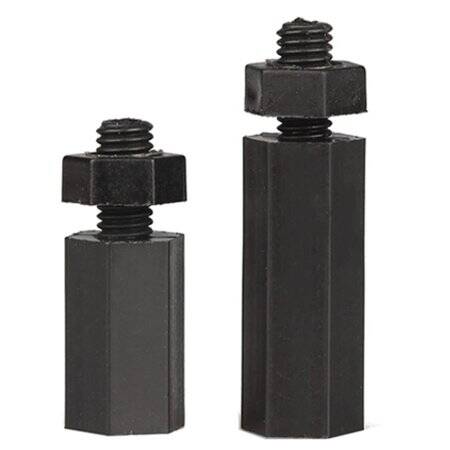 M2-5x12+6mm Black Hexagonal Nylon Column Single Head - 4