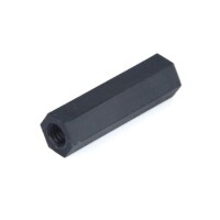 M2-5x12mm Black Nylon Double Pass Hexagonal Column Isolation Column - 2