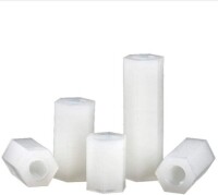 M2-5x30mm White Nylon Double Pass Hexagonal Column Isolation Column - 3