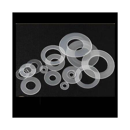 M2-5x5x0-3mm White Nylon Flat Washer - 1