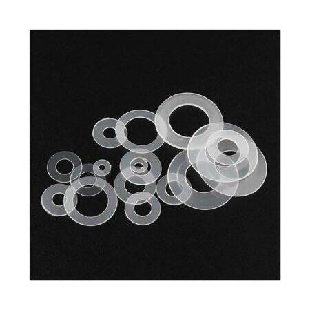 M2-5x5x0-3mm White Nylon Flat Washer - 4