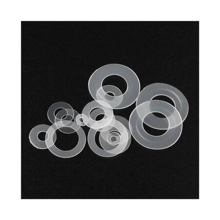 M2-5x5x0-3mm White Nylon Flat Washer - 5