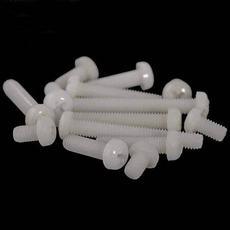 M2-5x6 White Plastic Nylon Pan Head Phillips Screw - 5