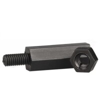 M2-5x6+6mm Black Hexagonal Nylon Column Single Head - 3