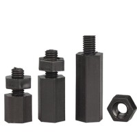 M2-5x8+6mm Black Hexagonal Nylon Column Single Head - 5