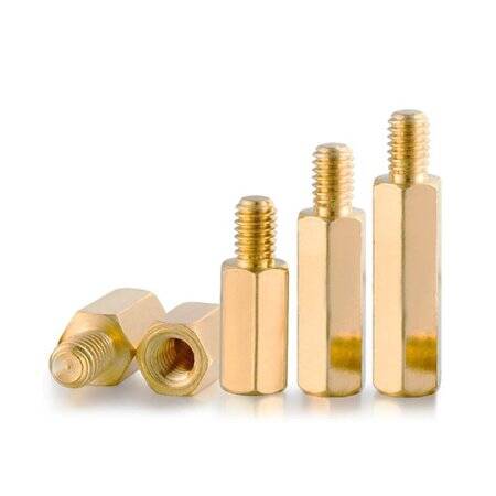 M2.5 18mm Female-Male Spacer (Standoff) Hexagon Copper Stud-M2.5 18mmFemale + 6mm Male - 1