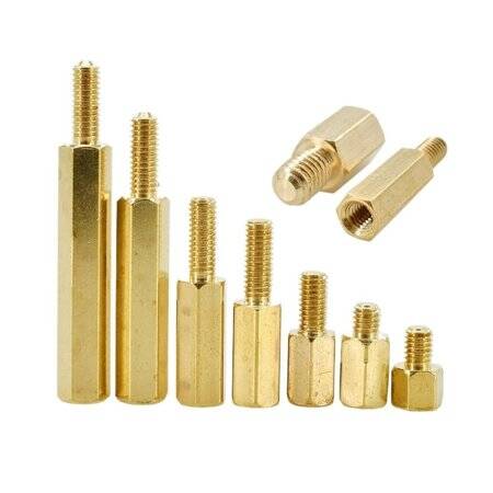 M2.5 4mm Female-Male Spacer (Standoff) Hexagon Copper Stud-M2.5 4mmFemale + 4mm Male - 1