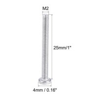 M2x25 304 Stainless Steel Cross Recessed Pan Head Screws Phillips Screws - 3