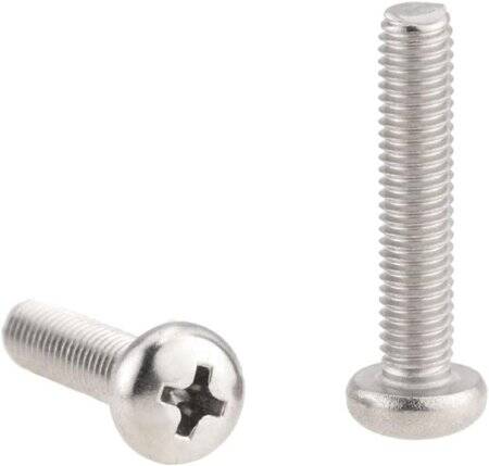 M2x7 304 Stainless Steel Cross Recessed Pan Head Screws Phillips Screws - 4