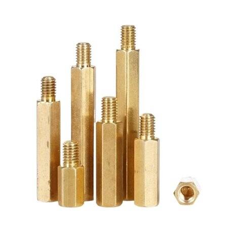 M3 100mm Female-Male Spacer (Standoff) Hexagon Copper Stud-M3 100mmFemale + 6mm Male - 4