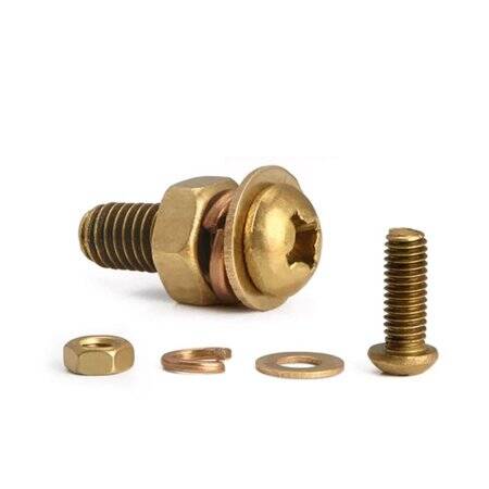 M3 10mm Brass Cross Pan Head Screw - 1