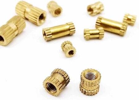 M3 10x5.3mm Brass KnurLed Injection Molding Nut OD=5.3mm - 3