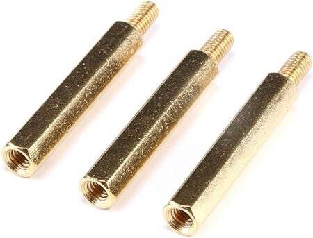 M3 13mm Female-Male Spacer (Standoff) Hexagon Copper Stud-M3 13mmFemale + 6mm Male - 2