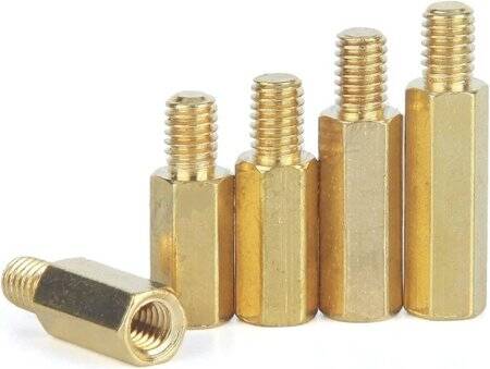 M3 15mm Female-Male Spacer (Standoff) Hexagon Copper Stud-M3 15mmFemale + 6mm Male - 2