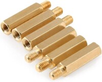 M3 25mm Female-Male Spacer (Standoff) Hexagon Copper Stud-M3 25mmFemale + 6mm Male - 2