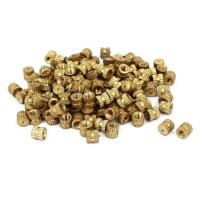 M3 3x5.3mm Brass KnurLed Injection Molding Nut OD=5.3mm - 1