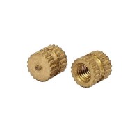 M3 3x5.3mm Brass KnurLed Injection Molding Nut OD=5.3mm - 2