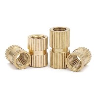 M3 7x5.3mm Brass KnurLed Injection Molding Nut OD=5.3mm - 1