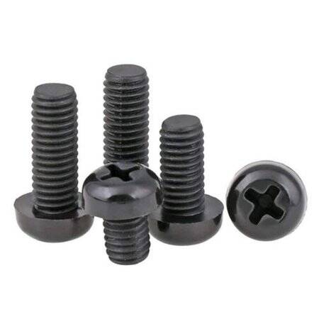 M3x10 Black Plastic Nylon Pan Head Phillips Screw - 1