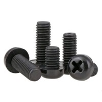 M3x10 Black Plastic Nylon Pan Head Phillips Screw - 3