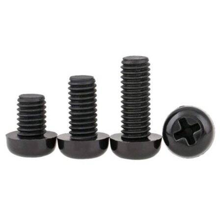 M3x10 Black Plastic Nylon Pan Head Phillips Screw - 4