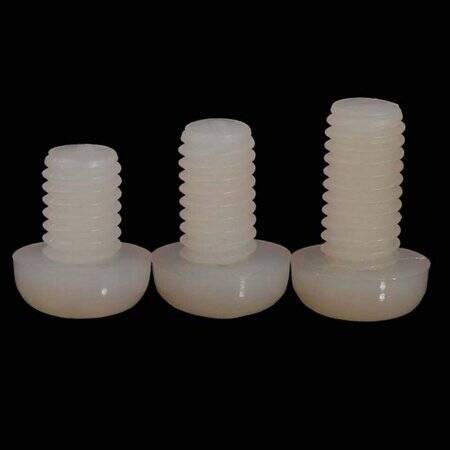 M3x10 White Plastic Nylon Pan Head Phillips Screw - 3