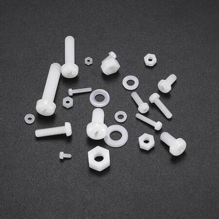 M3x12 White Plastic Nylon Pan Head Phillips Screw - 3