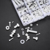 M3x12 White Plastic Nylon Pan Head Phillips Screw - 4