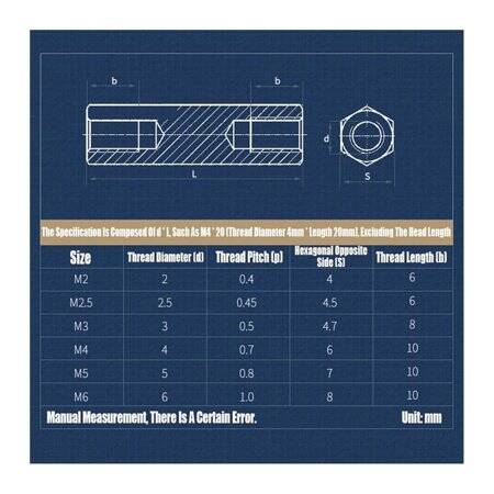 M3x20mm White Nylon Double Pass Hexagonal Column Isolation Column - 2