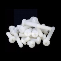 M3x25 White Plastic Nylon Pan Head Phillips Screw - 2