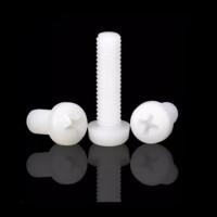 M3x25 White Plastic Nylon Pan Head Phillips Screw - 3