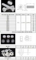 M3x25 White Plastic Nylon Pan Head Phillips Screw - 4