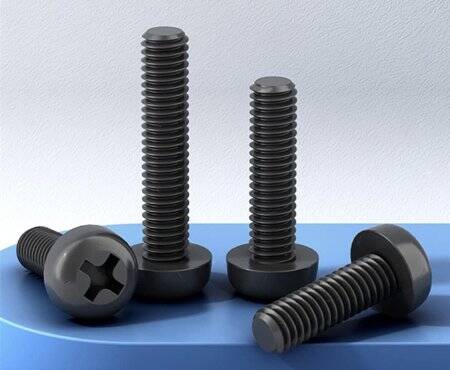 M3x30 Black Plastic Nylon Pan Head Phillips Screw - 4