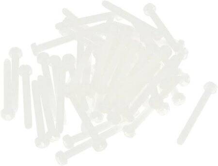 M3x30 White Plastic Nylon Pan Head Phillips Screw - 2