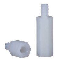 M3x35+6mm White Hexagonal Nylon Column Single Head - 2