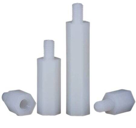 M3x35+6mm White Hexagonal Nylon Column Single Head - 3