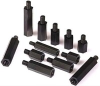 M3x40+6mm Black Hexagonal Nylon Column Single Head - 2